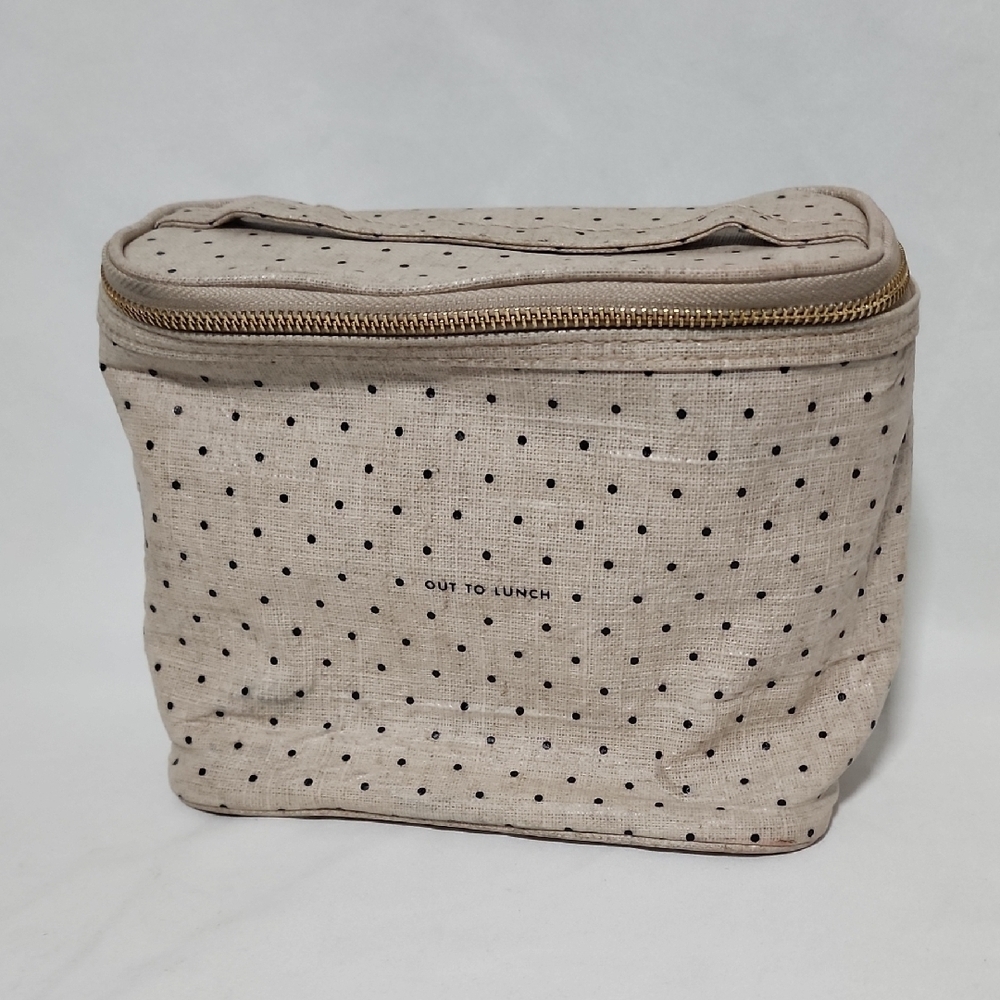 Kate Spade Beige Polka Dot Cosmetic Case